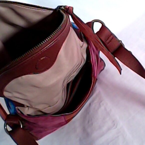 The Sak Silverlake Purse Crossbody Leather Adjustable Strap Patchwork Suede - Picture 5 of 7